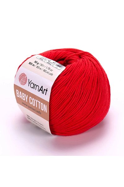 Yarnart Baby Cotton - Baby Hand Knitting νήμα Ανοιχτό κόκκινο-426