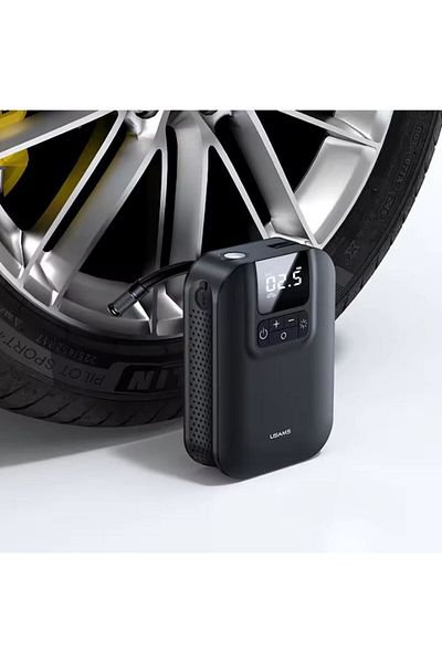 REDz Accessories Mini Air Compressor, 5000mAh, Model US-ZB215, Rechargeable and Portable, Black