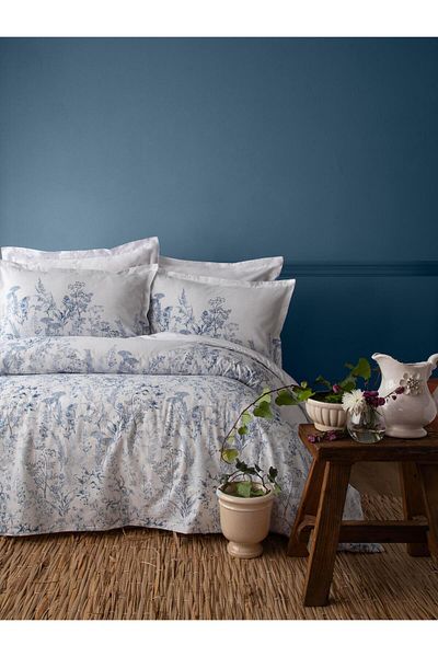 Apricitas HOME ΣΕΤ ΠΑΠΛΩΜΑ ΔΙΠΛΟ ΜΑΚΡΥΜΠΟΥΛΟ HEATHER BLUE - ΠΑΠΛΩΜΑ
