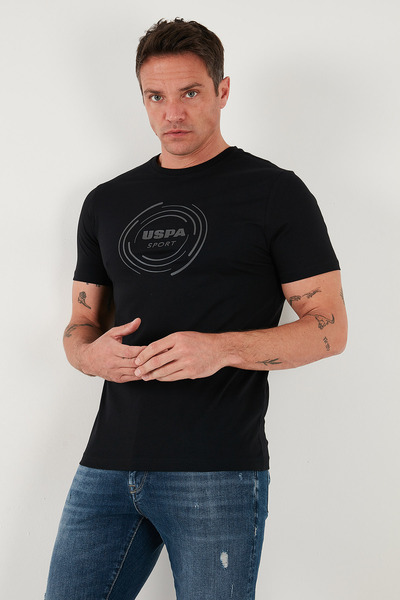 U.S. Polo Assn. ΒΑΣΗ. Πόλο 100% βαμβάκι κανονική εφαρμογή με λαιμόκοψη με λογότυπο Μπλουζάκια Ανδρικά T SHIRT G081SZ0112106952