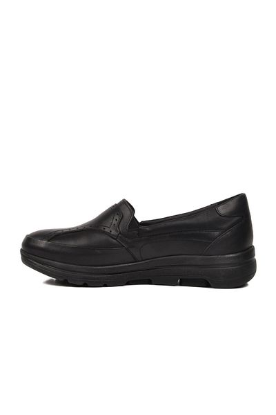 WALKWAY Black Genuine Leather Women's Casual Shoes Forex 1002 Z