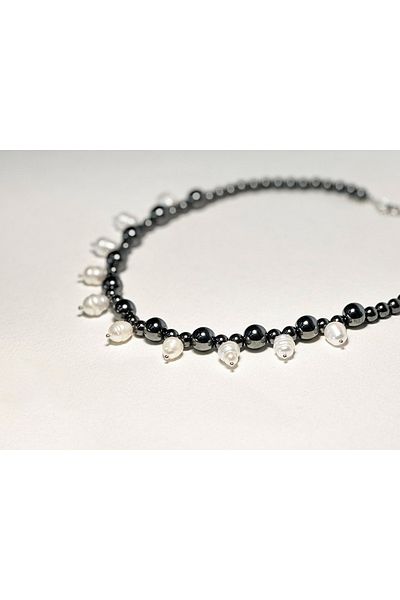 Skygo Pearl Hematite Necklace