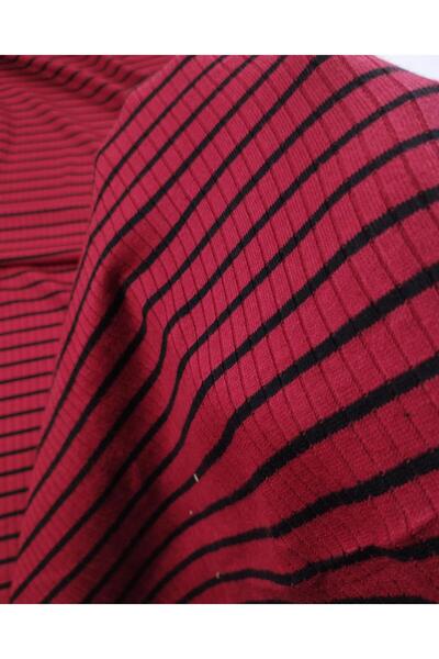 Kumaş Parça Camisole tricotată roșu negru - 130 cm