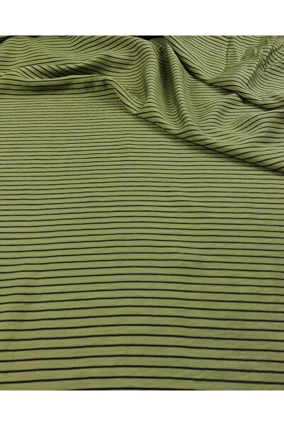 Kumaş Parça Зелено-чорна аеробіна з горизонтальними смугами - 140 см x 160 см