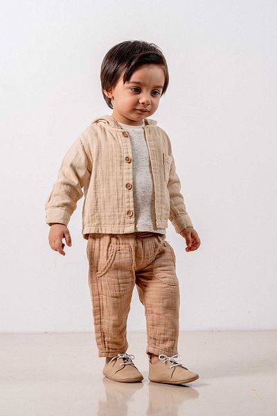 bombe Baby Girl Boy Bottom Top Double Set Camel