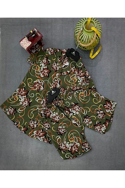 MFZ Giyim Viscose Shirt-Shorts Set