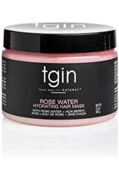Tgin Rose Water Hydrating Hair Mask for Natural hair, with Rose Water and Acai Berries, Hydrating Co