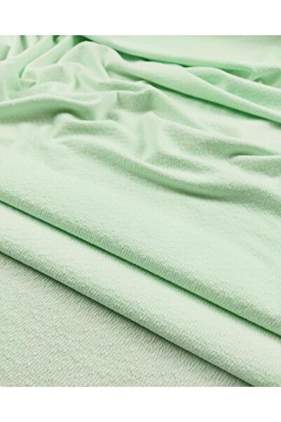 Kumaş Parça قطن جاكار أخضر نعناعي ممشط - ناعم رقيق، العرض: 110 سم