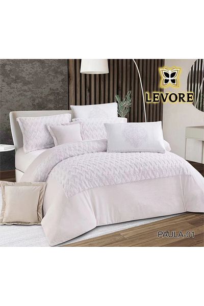 HOURS Horse Winter Luxury Super Soft Velvet Warm Faux Fur Solid Modern Design 8 Pieces King Size Duvet Cover Set