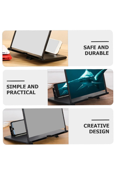 REDz Accessories Projector Screen with Magnifier, Model G-M04, 10 inch Image Amplifier Support, 3D, Black