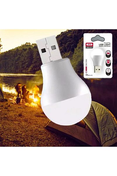 REDz Accessories Portable Bulb with USB Plug, Model XO-Y1, Night Light 1W, White