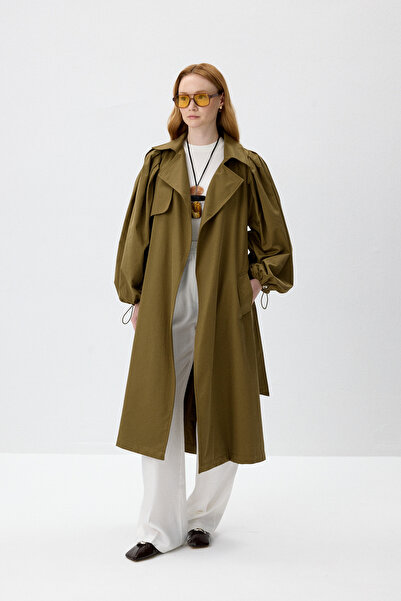 KUAD Haki Limited Balon Kol Trençkot