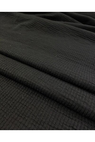 Kumaş Parça Combed Knitted Wick Transitional Soft Black Color Width: 150 cm