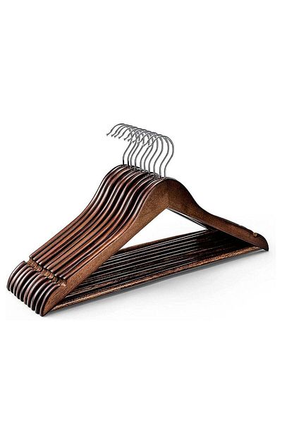 unbranded Brown Burnt Cloth Hangers Set - 10 Pieces