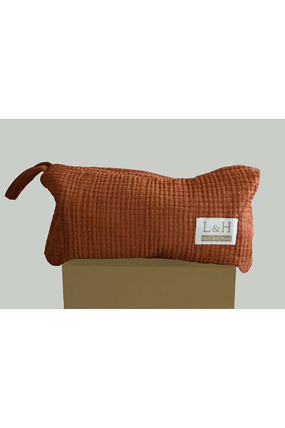 Lucy and Home 100% Cotton 4 Layers Muslin Beach, Travel, Makeup Bag