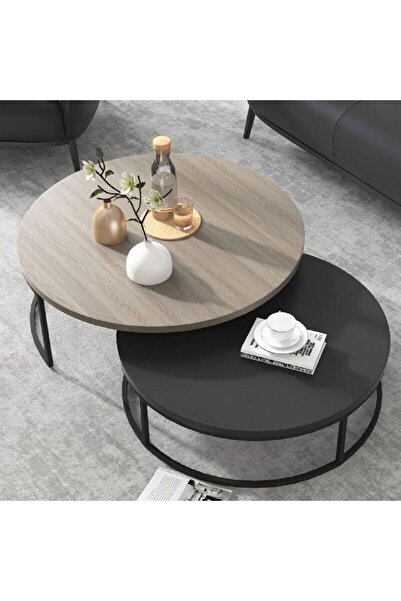 EDMONDA EV AKSESUAR EDMONDA ANTRASİT İKİLİ ORTA SEHPA