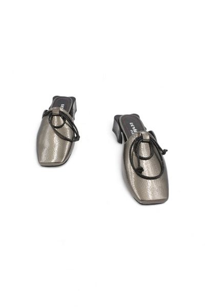 ENDİCAN 216 1032-1 Women's Slippers Platinum Crinkle Rgn