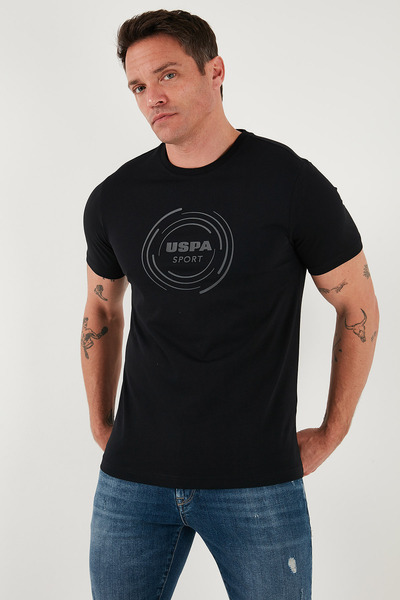 U.S. Polo Assn. ΒΑΣΗ. Πόλο 100% βαμβάκι κανονική εφαρμογή με λαιμόκοψη με λογότυπο Μπλουζάκια Ανδρικά T SHIRT G081SZ0112106952