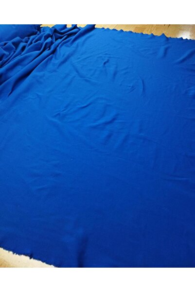 Kumaş Parça جيرسي انترلوك أزرق ناعم - 130 سم