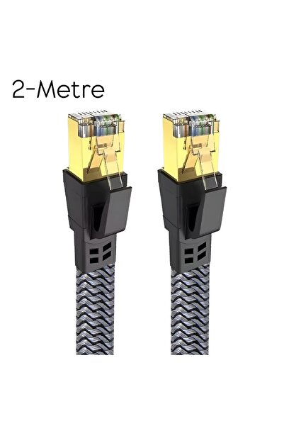 Aırstorr Cat8 LAN Kablosu Yüksek Hızlı 40Gbps 2000mhz Ethernet Kablosu Örgü K...