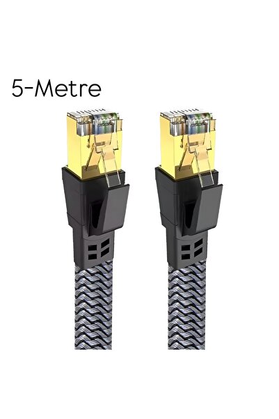 Aırstorr Cat8 LAN Kablosu Yüksek Hızlı 40Gbps 2000mhz Ethernet Kablosu Örgü K...