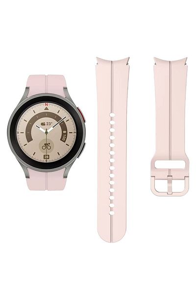 REDz Accessories Sport Strap For Samsung Galaxy Watch, Adjustable, Stripe, Silicone, Pink