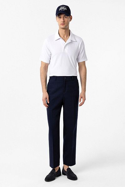 Antioch White Regular Fit Polo Neck Men's T-Shirt