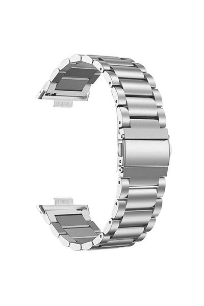 REDz Accessories Curea Classic Link pentru Huawei Watch Fit 3, aspect business, metalică, argintie