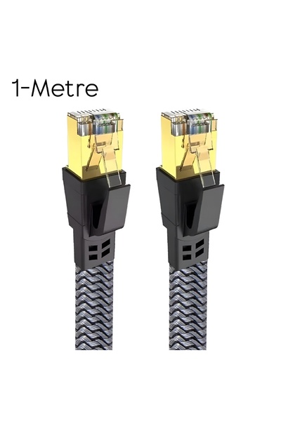 Aırstorr Cat8 LAN Kablosu Yüksek Hızlı 40Gbps 2000mhz Ethernet Kablosu Örgü K...