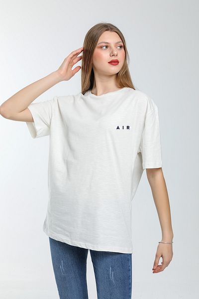 Superlife Superlife Women's Crew Neck Regular Fit Air Printed T-Shirt Spr21Yk23