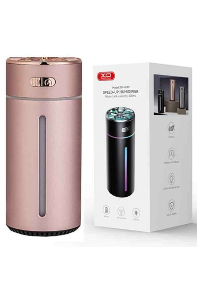 REDz Accessories Umidificator auto/cameră, XO-HF09 Speed-Up, aromaterapie și lumină colorată, roz
