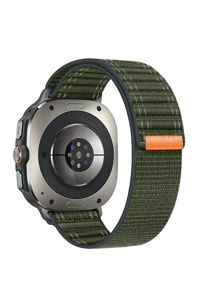 REDz Accessories Curea sport elastică, pentru Samsung Galaxy Watch Ultra 47mm, curea cu cataramă reglabilă, nailon, verde