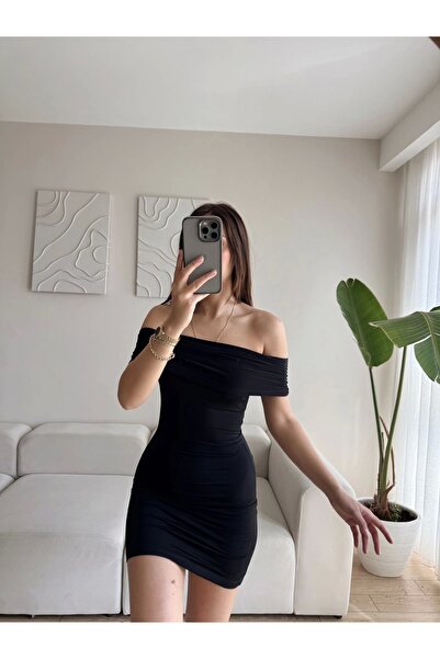 Zoom Butik Μίνι φόρεμα Madonna Collar - ΜΑΥΡΟ