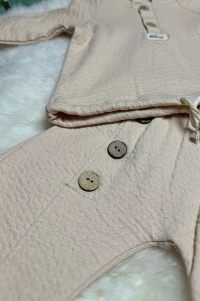 Mini Baray Rabbit Ears Knitted Muslin Double Set 9 -12-18