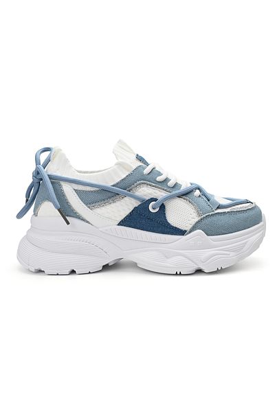 Tmall Pantofi Sport de dama,din material textil,1246,Alb cu Albastru