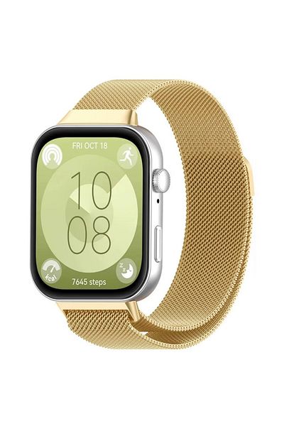 REDz Accessories Curea Milanese, pentru Huawei Watch Fit 3, magnetică, material metalic, roz-auriu
