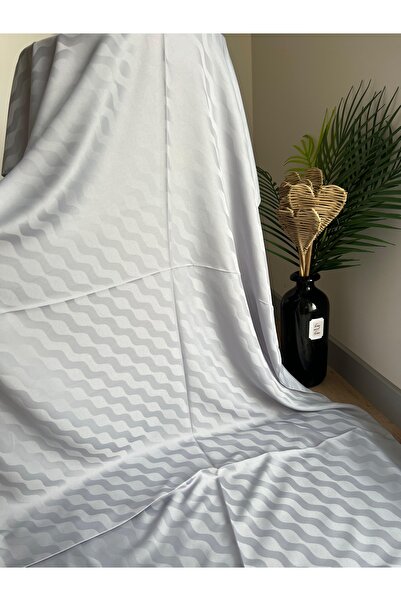 VaVscarfs Su Yolu Pamuk Jakar Şal Gri