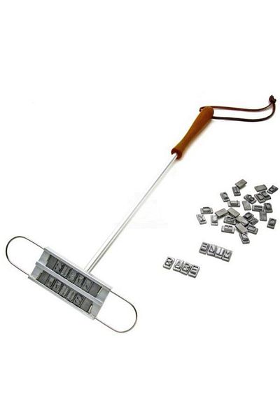 OEM Stantator pentru carne gratar, fier, argintiu, 52 litere
