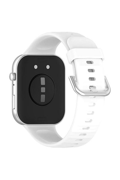 REDz Accessories Curea sport din silicon, compatibilă cu Huawei Watch Fit 3, subțire, reglabilă, albă