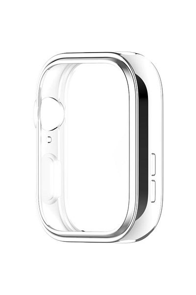 REDz Accessories Full Body Case, Compatible with Huawei Watch Fit 3, Screen Protector, Silicone, Silver