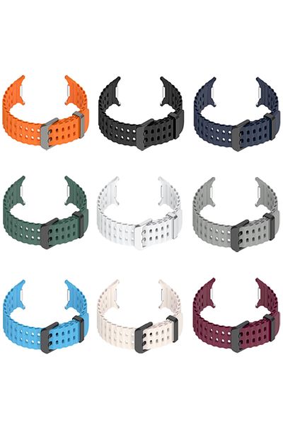 REDz Accessories Ocean Wave Strap, Sport Design, Compatible with Samsung Galaxy Watch Ultra 47mm, Silicone, Gray