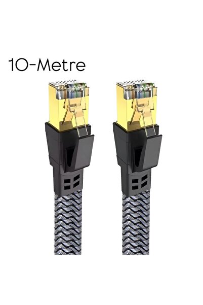Aırstorr Cat8 LAN Kablosu Yüksek Hızlı 40Gbps 2000mhz Ethernet Kablosu Örgü K...