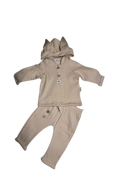Mini Baray Rabbit Ears Knitted Muslin Double Set 9 -12-18