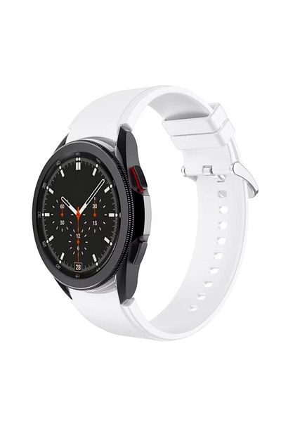 REDz Accessories Curea sport din silicon, compatibilă cu ceasul Samsung Galaxy, lățime 20 mm, albă