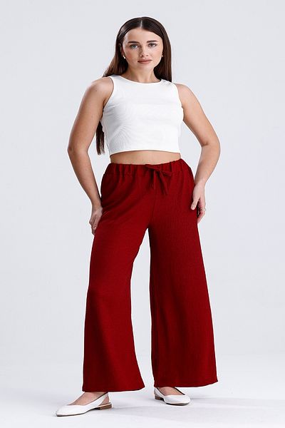 MD trend Pantaloni largi Raschel cu șireturi de damă