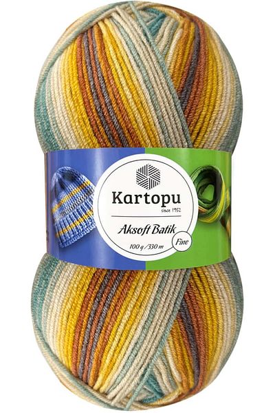 Kartopu Aksoft Batik Ebruli Πλεκτό Κλωστή 59229