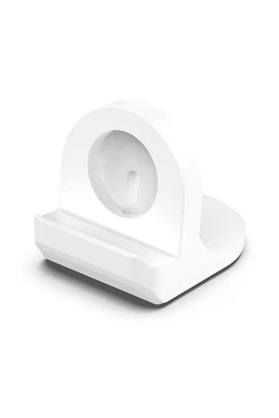 REDz Accessories Suport pentru ceas inteligent, orificiu pentru încărcător, compatibil cu Apple Watch și Galaxy Watch 5/6, silicon, alb