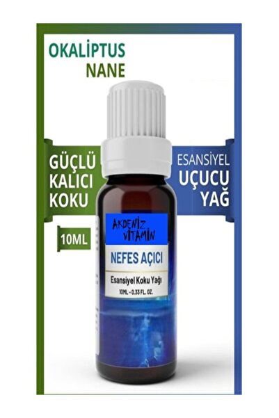 AKDENİZ VİTAMİN Nane Ve Okaliptüs Esansiyel Uçucu Koku Yağı Buhurdanlık Yağı ...