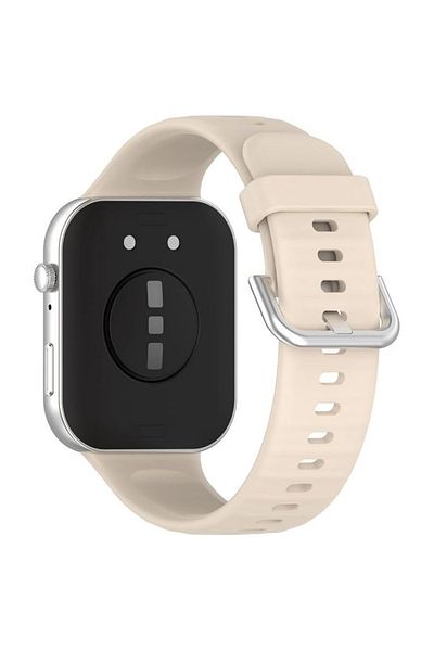 REDz Accessories Curea sport din silicon, compatibilă cu Huawei Watch Fit 3, subțire, reglabilă, bej