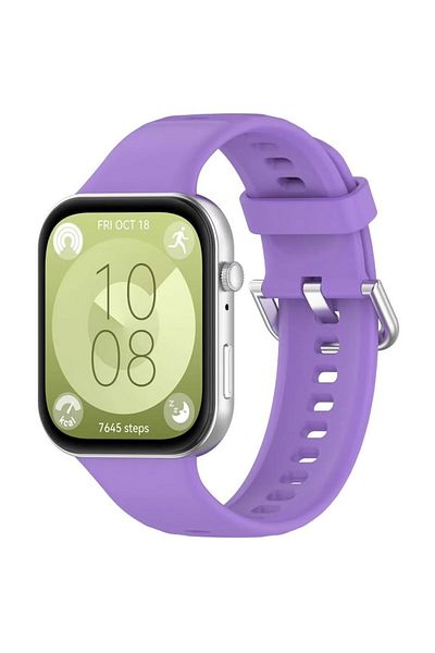 REDz Accessories Silicone Sport Strap, Compatible With Huawei Watch Fit 3, Thin, Adjustable, Purple